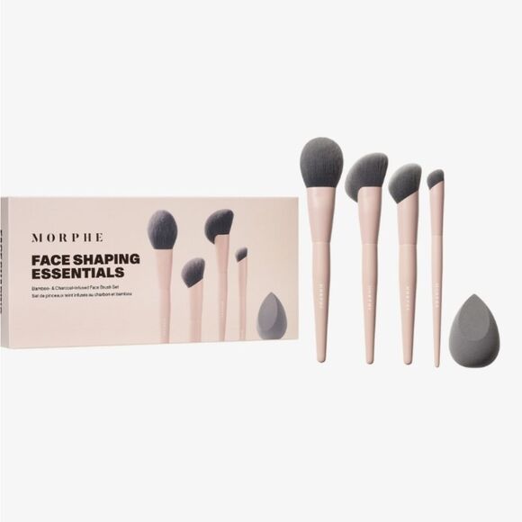 Morphe Face Shaping Essentials Bamboo & Charcoal Infused Face Brush Set - Picture 2 of 8